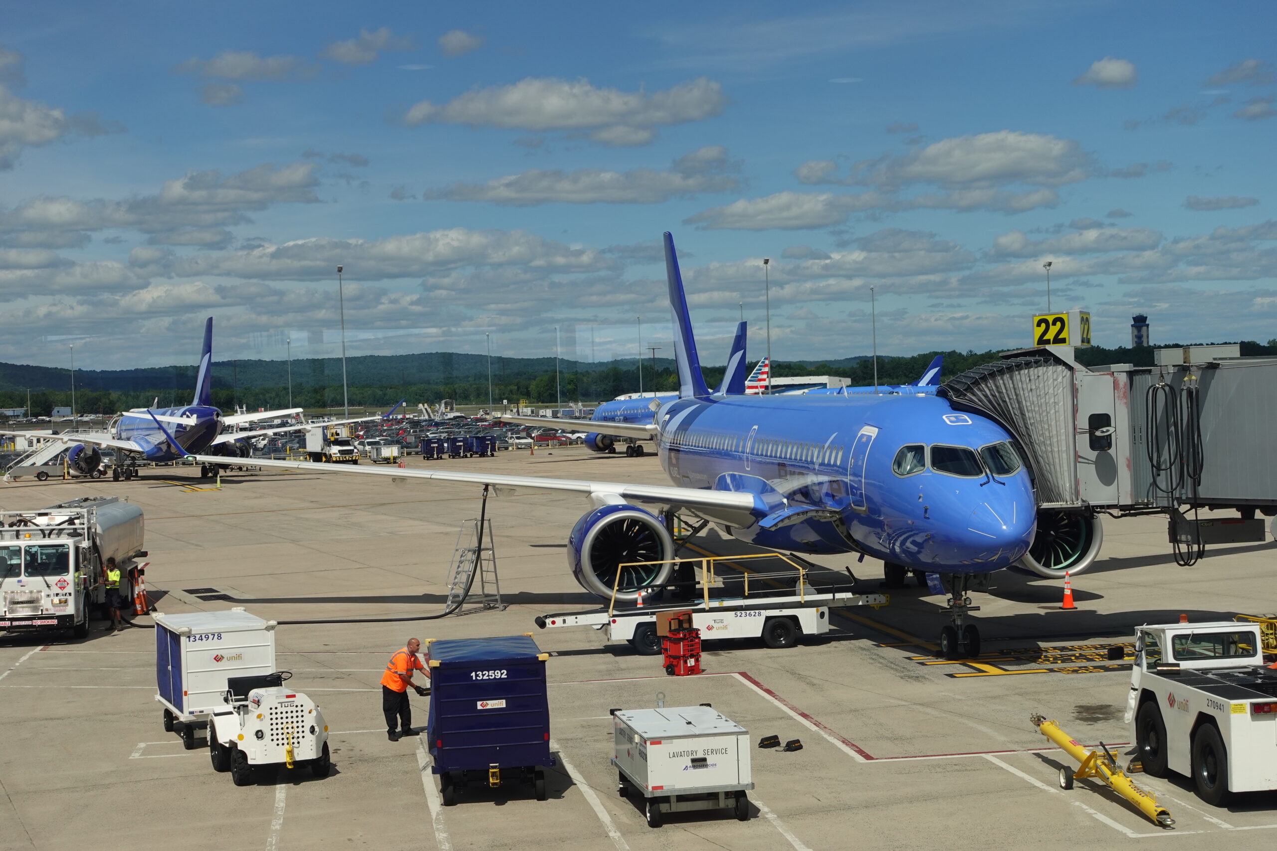 Photo of: Breeze Airways Airbus A220 At Hartford Bradley International Airport