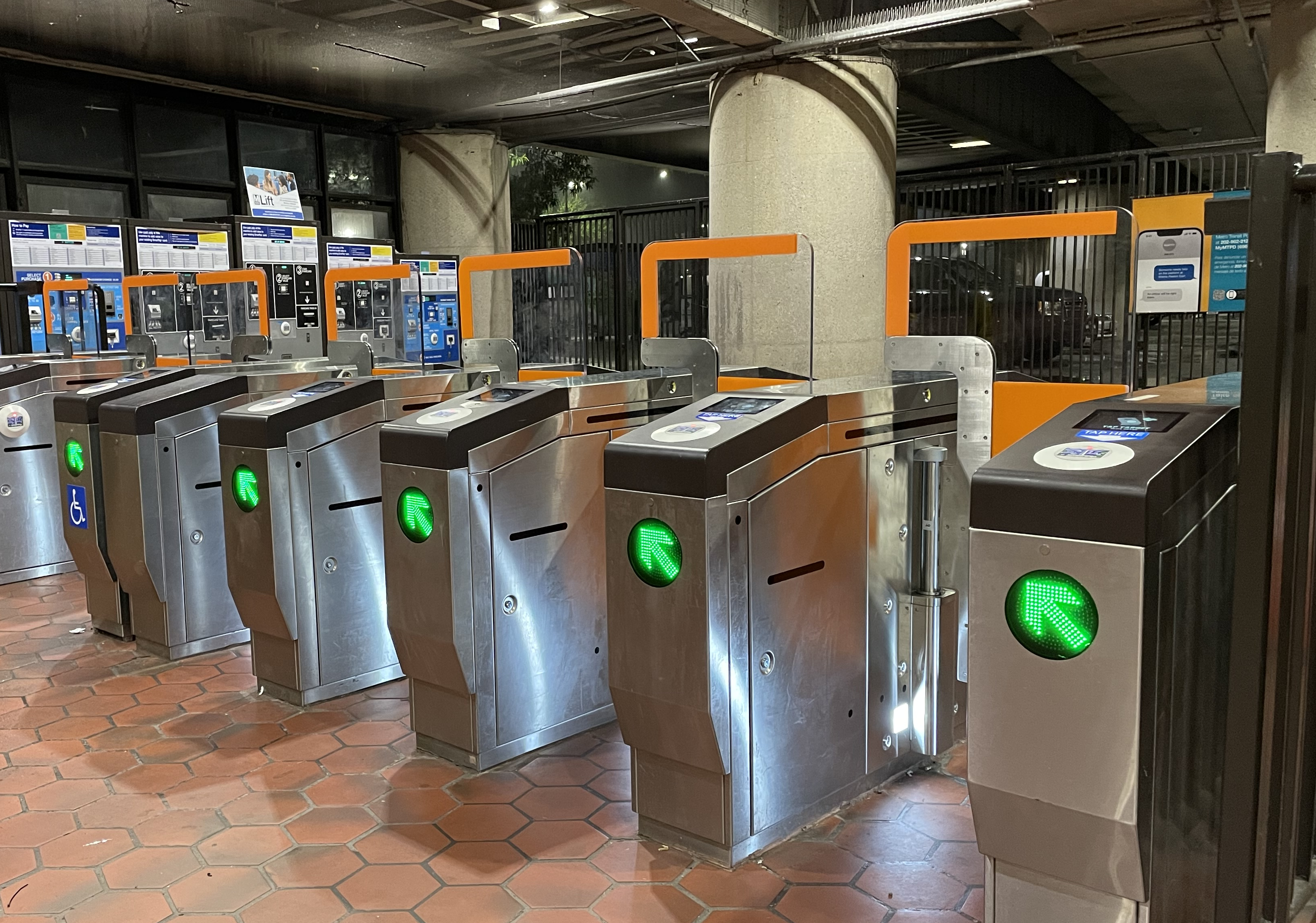 Photo of: Washington Metro New Fare Gates //WMATA