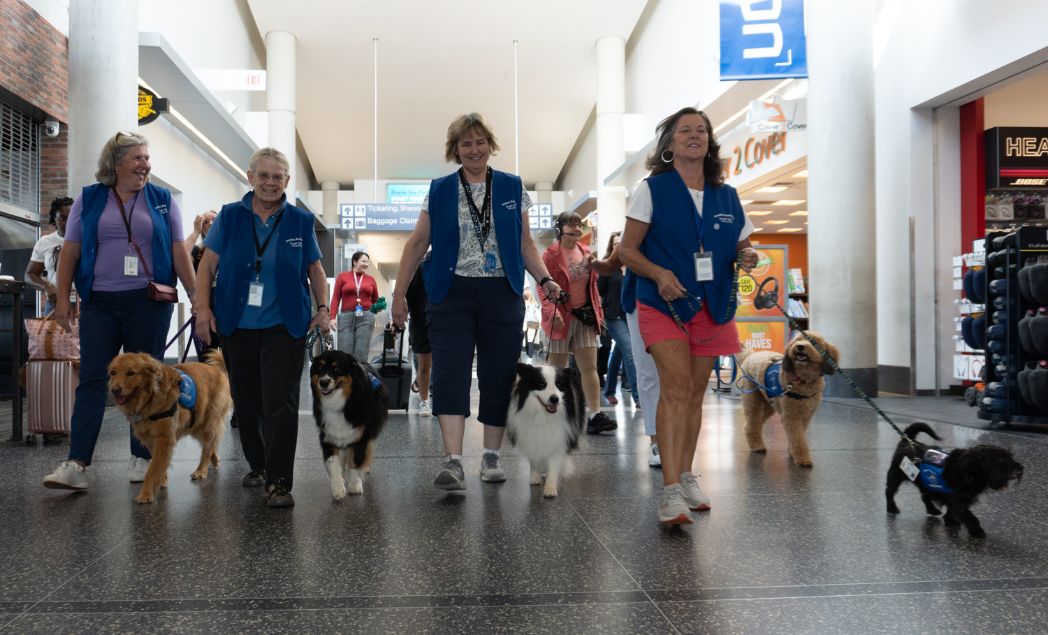 Therapy Dogs Visit Bradley International Airport